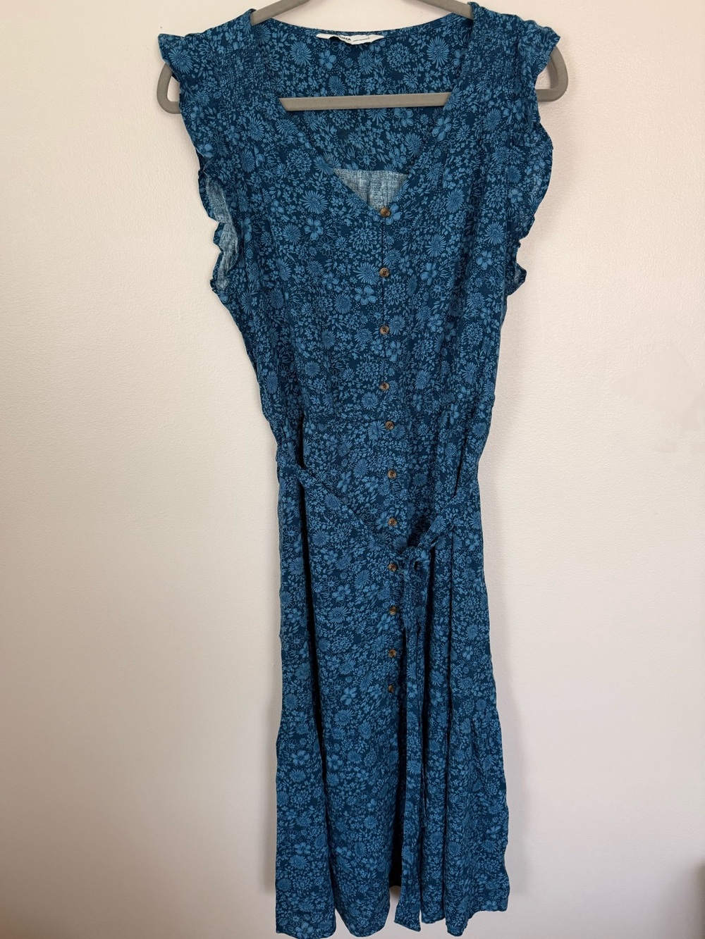 Sonoma Blue Floral Maxi Dress